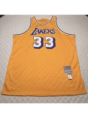 VTG USA Kareem Abdul-Jabbar Lakers Mitchell & Ness 1979-80 Authentic Jersey 58